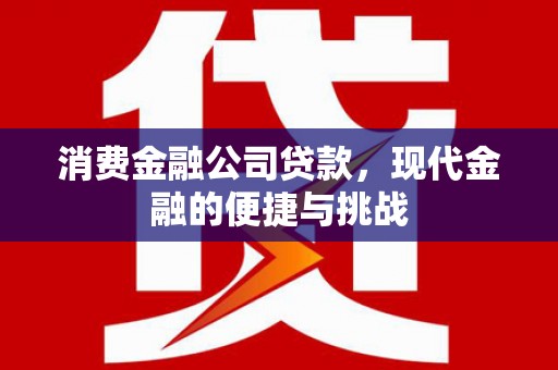 麻城消费金融公司贷款，现代金融的便捷与挑战