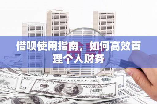 麻城借呗使用指南，如何高效管理个人财务
