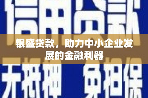 麻城银盛贷款，助力中小企业发展的金融利器