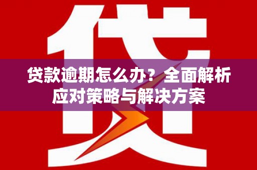 麻城贷款逾期怎么办？全面解析应对策略与解决方案