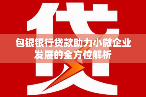 麻城包银银行贷款助力小微企业发展的全方位解析