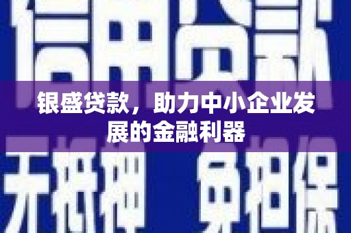 麻城银盛贷款，助力中小企业发展的金融利器