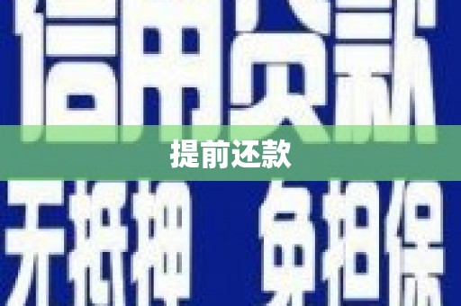 麻城提前还款