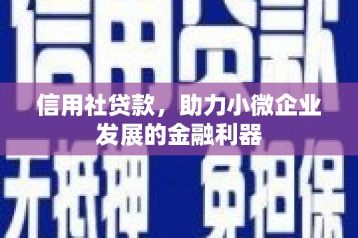 麻城信用社贷款，助力小微企业发展的金融利器