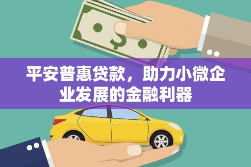 麻城平安普惠贷款，助力小微企业发展的金融利器